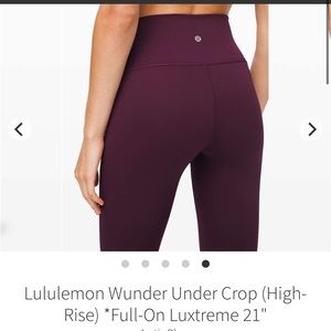 Lululemon luxtreme Crops 21in